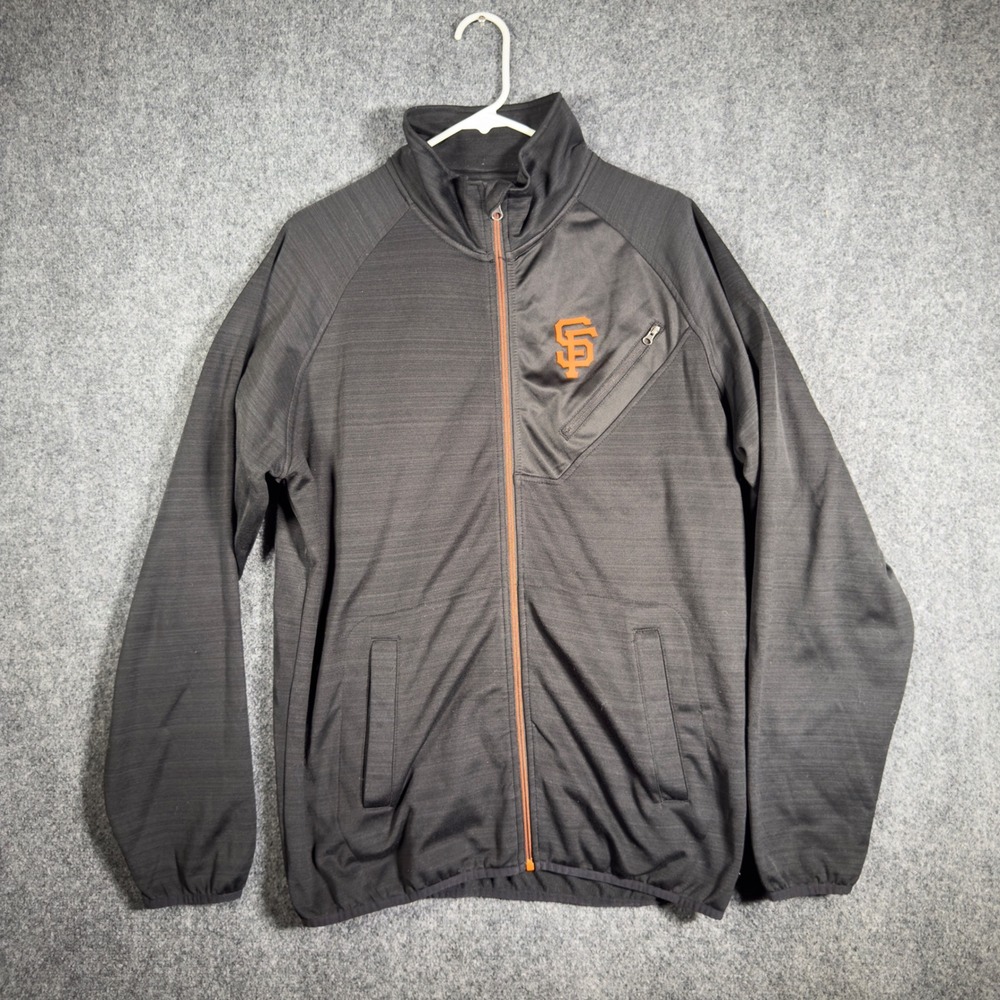 G-III San Francisco Giants Full Zip Jacket Mens L Black MLB Fleece Lined